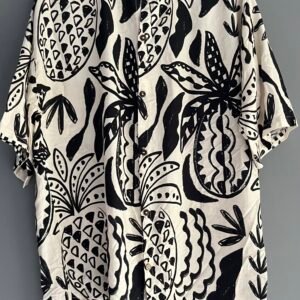 camisa abacaxi de tecido viscose, unisex uma excelente propuesta para nossas praias brasileiras