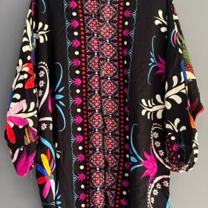 camisa manga bufante full color tecido viscose premium